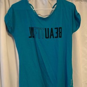 Reebok Women's Blue Graphic Top